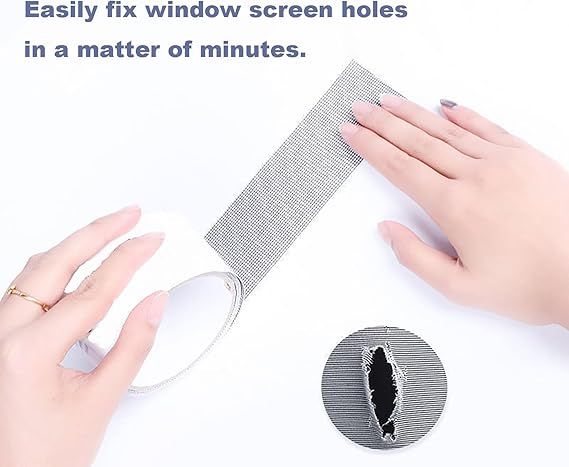 Mesh Roll Tape Window Screen Repair Patch – Strong Self-Adhesive Fiberglass Mesh, Easy DIY Screen Repair Tape for Windows &amp; Doors (2 Meter) View Gallery - Pakistan