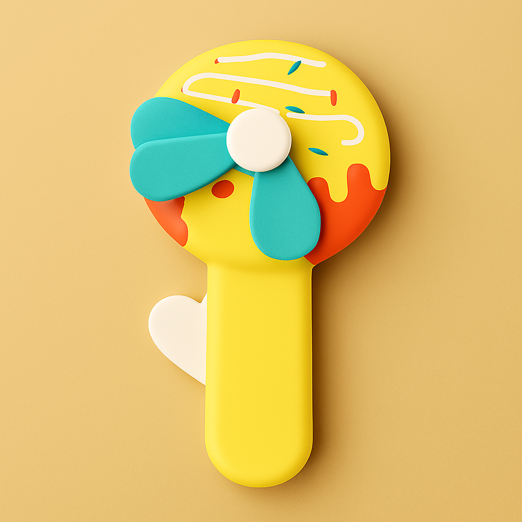 Handheld Donald Shape Toy Fan for Kids – Cute Cartoon Design, Safe Soft Blades, Portable Mini Fan for Summer Play &amp;amp; Cooling (Random Color)