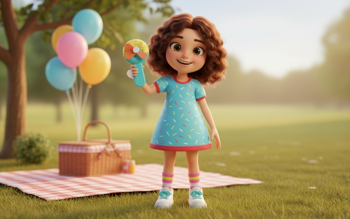 Handheld Donald Shape Toy Fan for Kids – Cute Cartoon Design, Safe Soft Blades, Portable Mini Fan for Summer Play &amp; Cooling (Random Color) View Gallery - Pakistan