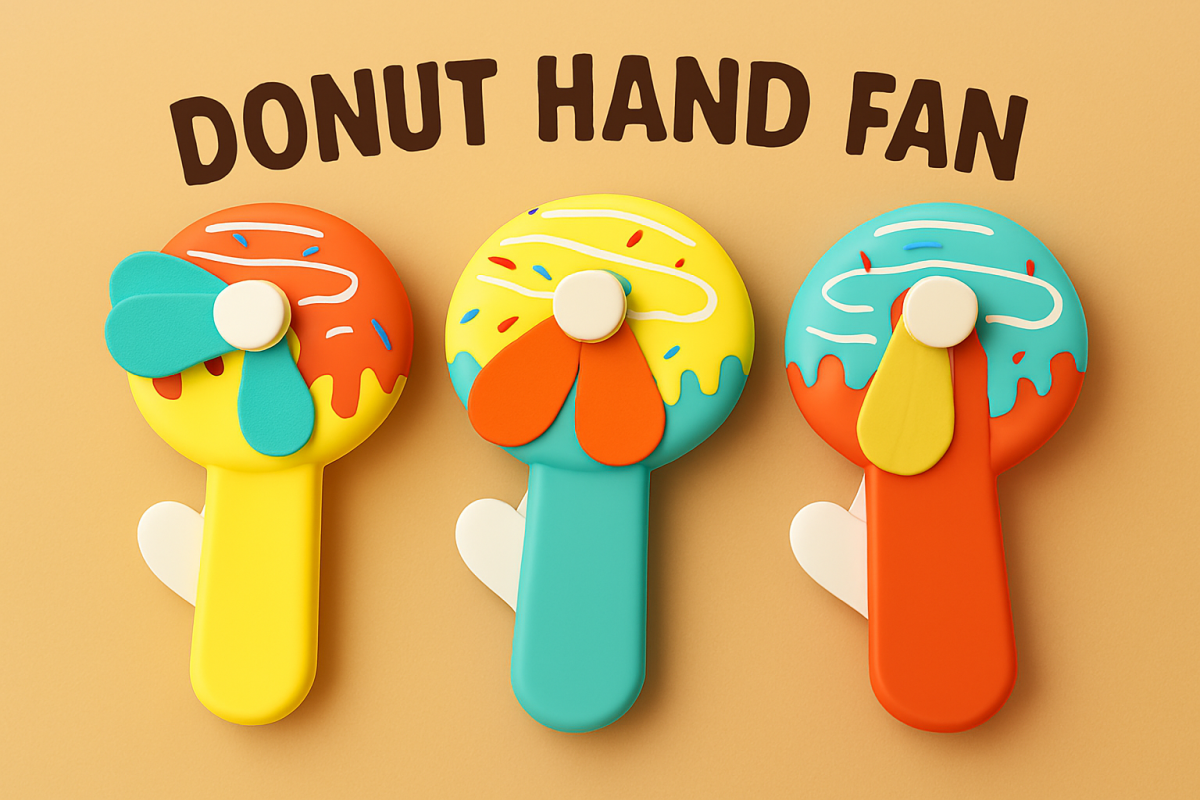 Handheld Donald Shape Toy Fan for Kids – Cute Cartoon Design, Safe Soft Blades, Portable Mini Fan for Summer Play &amp; Cooling (Random Color) View Gallery - Pakistan