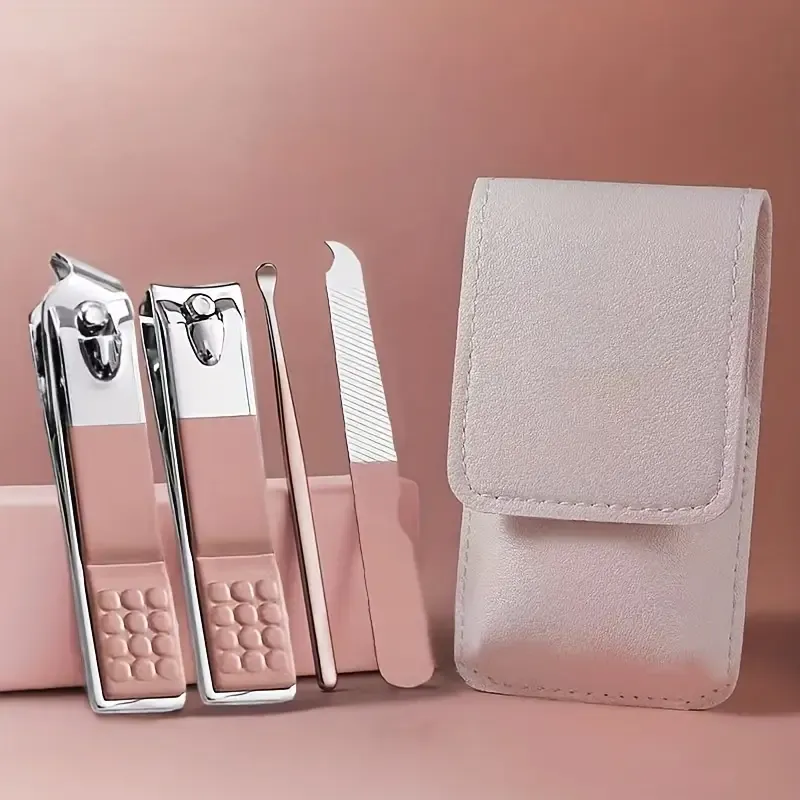 4-in-1 Professional Manicure Set – Stainless Steel Nail Care Kit with Nail Clippers, Nail File &amp; Dead Skin Fork (Random Color) View Gallery - Pakistan