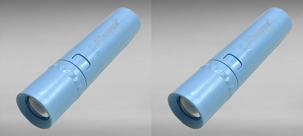 Pl 003 Long Range LED Rechargeable Torch Light – 1000 Lumens, 3 Modes, 500m Beam Distance, 1400mAh Battery with USB Cable, Durable Outdoor Flashlight View Gallery - Pakistan