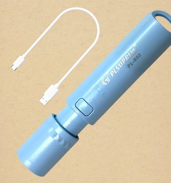 Pl 003 Long Range LED Rechargeable Torch Light – 1000 Lumens, 3 Modes, 500m Beam Distance, 1400mAh Battery with USB Cable, Durable Outdoor Flashlight View Gallery - Pakistan