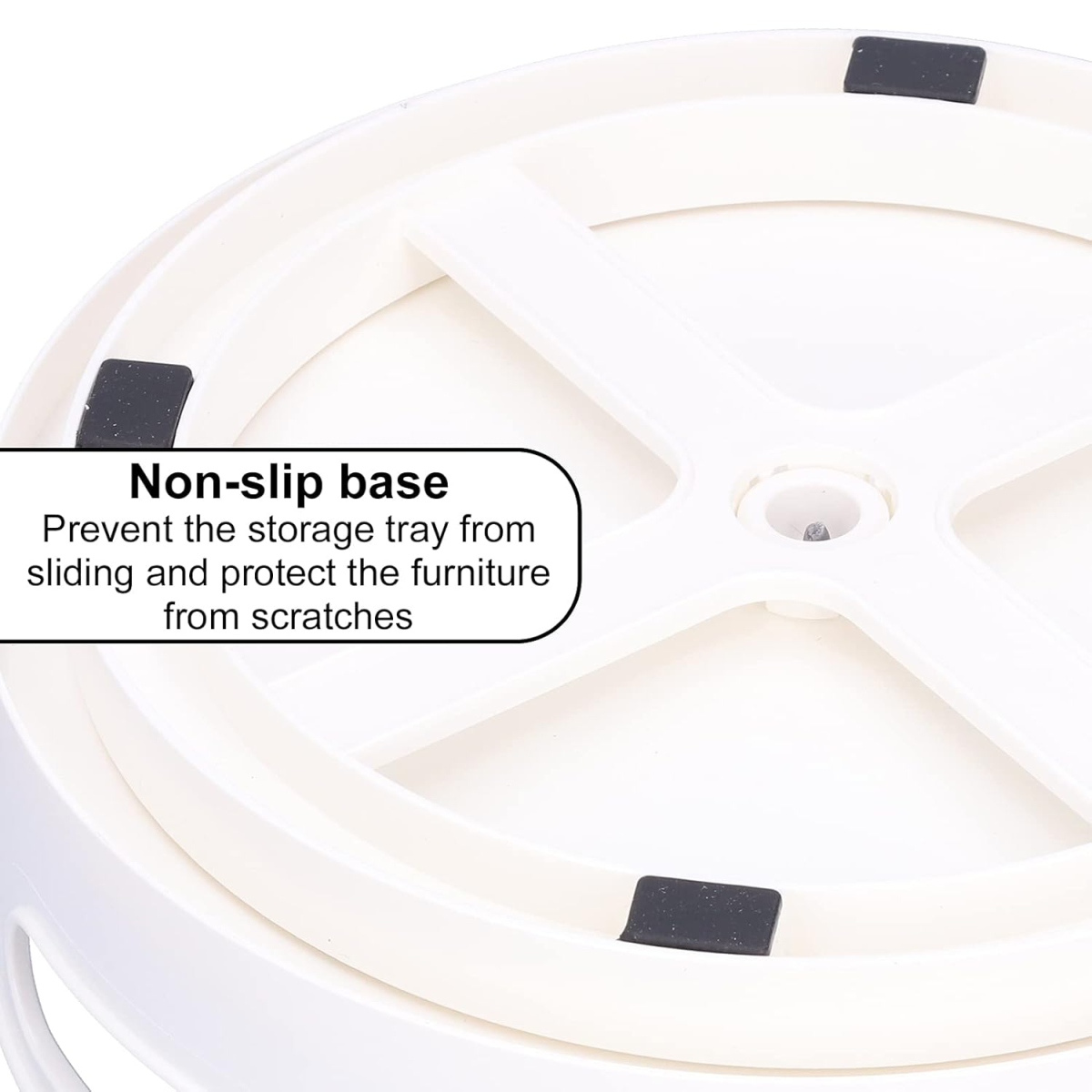 Home Rotating Storage Box with Open Handle Dining Table Fruit Organizer and Storage Rack (Large) View Gallery - Pakistan