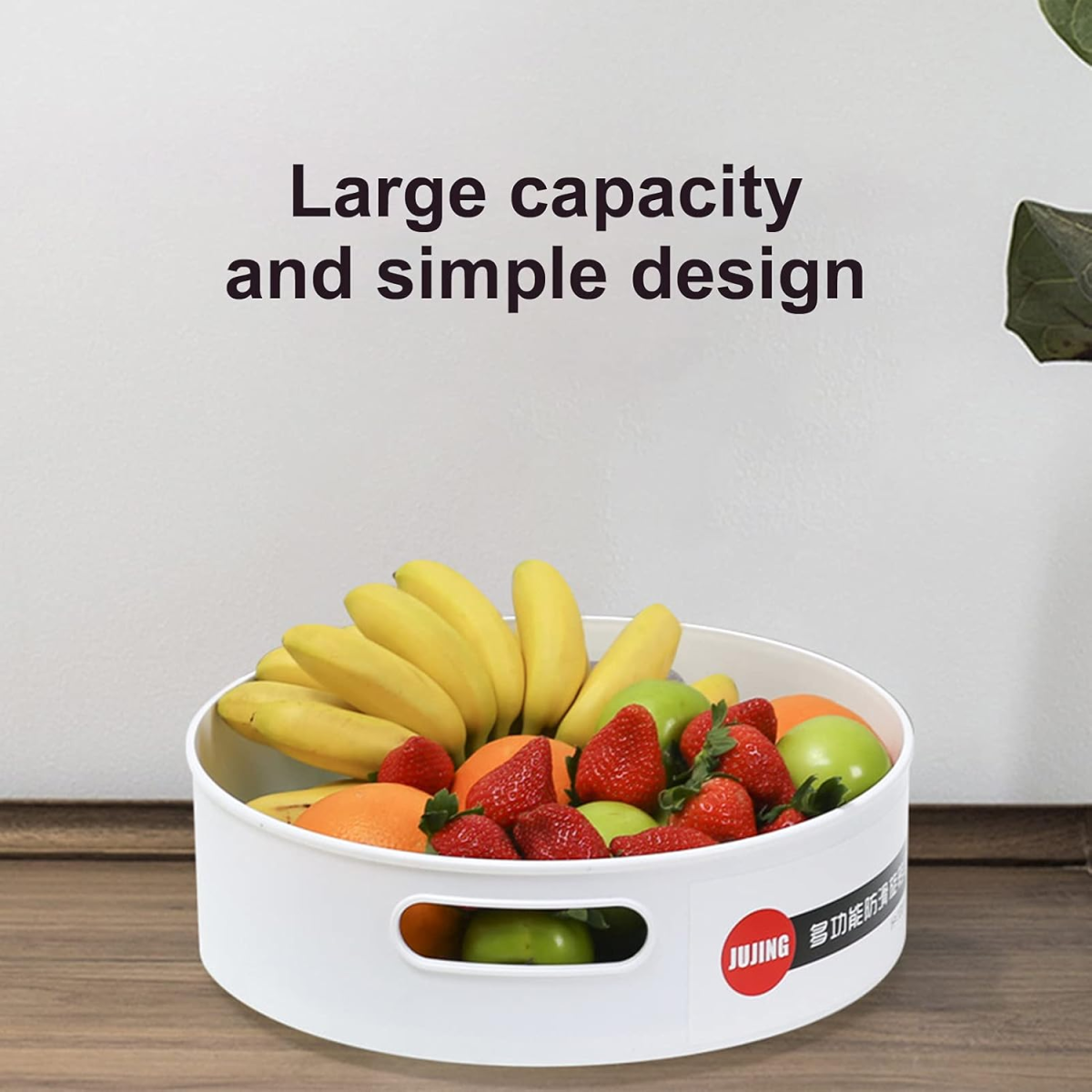 Home Rotating Storage Box with Open Handle Dining Table Fruit Organizer and Storage Rack (Large) View Gallery - Pakistan