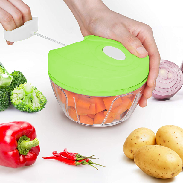 Multi-Function Food Processor - Chopper, Cutter, Grinder, Shredder, Mincer, Mini Garlic Slicer &amp; Slicer for Kitchen (Random Color) View Gallery - Pakistan