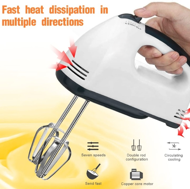 Electric Hand Mixer Beater Machine for Cake, Eggs &amp; Baking - Handheld Egg Beater, Cake Mixer &amp; Small Electric Mixer View Gallery - Pakistan