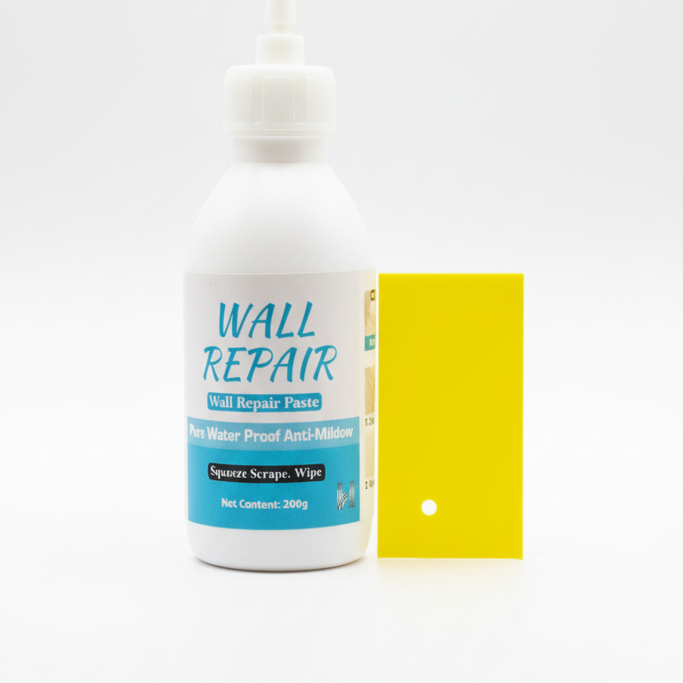 Wall Repair Paste 200gm – White Waterproof Crack Filler With Scraper, Wall Putty &amp;amp; Hole Mending Agent for Damaged Walls and Joints