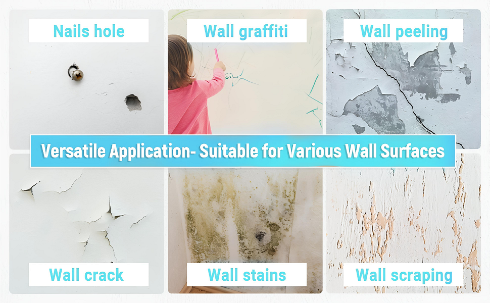 Wall Repair Paste 200gm – White Waterproof Crack Filler With Scraper, Wall Putty &amp; Hole Mending Agent for Damaged Walls and Joints View Gallery - Pakistan