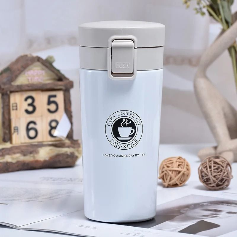Hot &amp; Cold Stainless Steel Vacuum Flask – 380ml | Double Wall Insulated Water Bottle | Leakproof Coffee &amp; Tea Thermos Travel Mug (Random Color) View Gallery - Pakistan