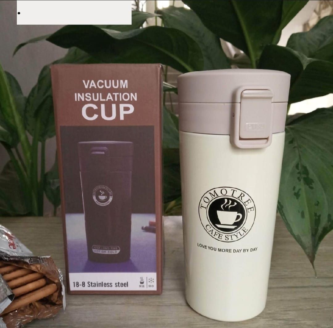 Hot &amp; Cold Stainless Steel Vacuum Flask – 380ml | Double Wall Insulated Water Bottle | Leakproof Coffee &amp; Tea Thermos Travel Mug (Random Color) View Gallery - Pakistan