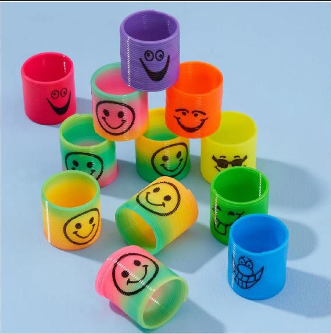 Pack of 12 Magic Slinky Spring Finger Fidget Toys – Stress Relief Sensory Toy for Kids &amp; Adults, Fun Party Favors and Learning Activity, Multicolor View Gallery - Pakistan