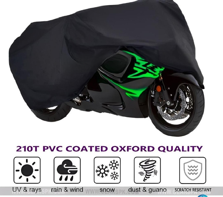 Bike Top Cover – Water &amp; Scratch Proof Parachute – Fits CD70CC and 125CC Bikes (Random color) View Gallery - Pakistan