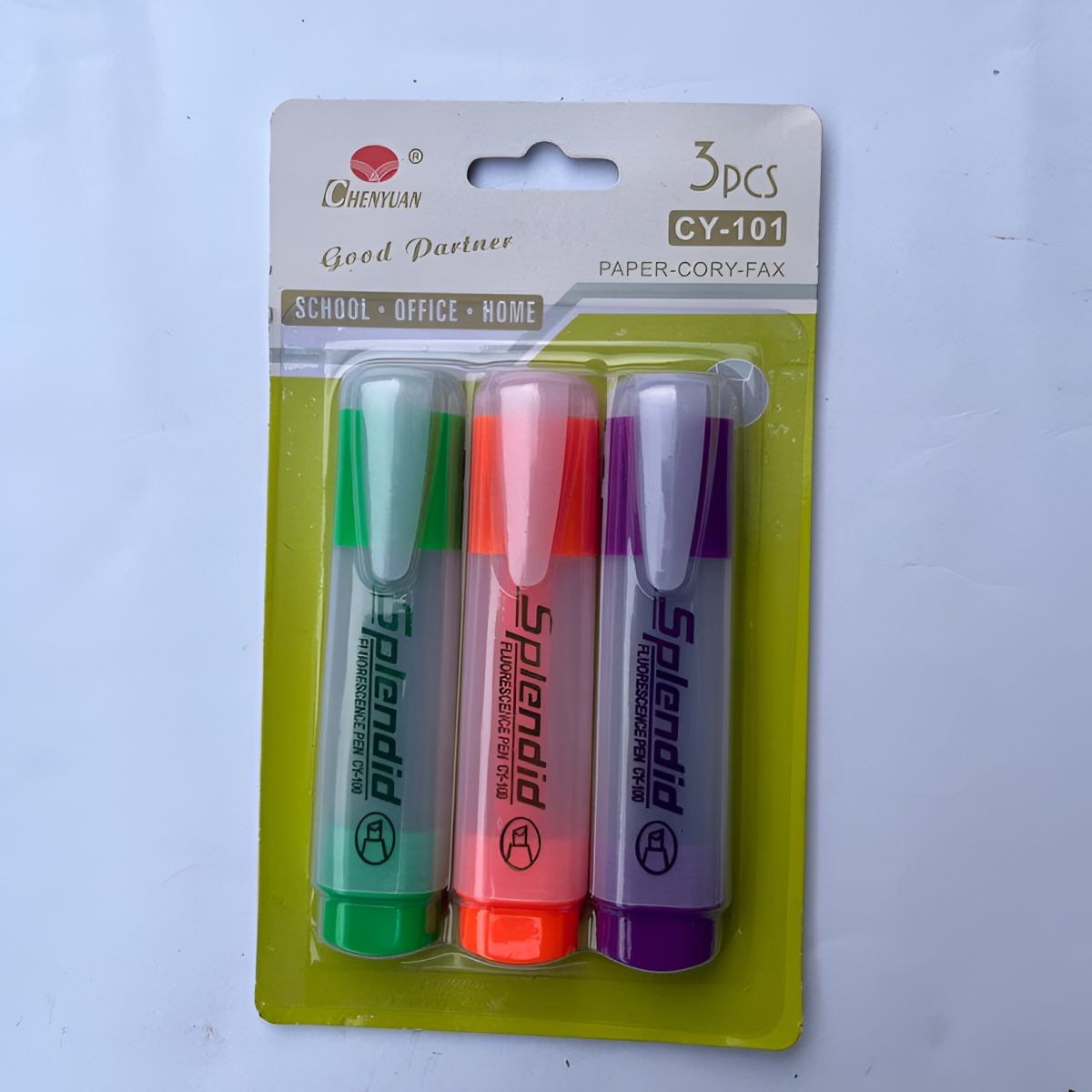 Pack of 3 Highlighters – Vibrant, Long-Lasting, Smooth Ink for Study, Office &amp;amp; Creative Use