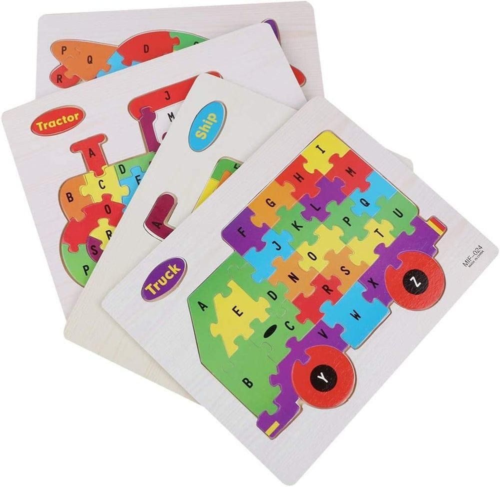 Wooden Alphabet Puzzle Board – Premium A-Z English Letters Learning Toy for Kids, Early Literacy, Cognitive Development, and Creative Play View Gallery - Pakistan