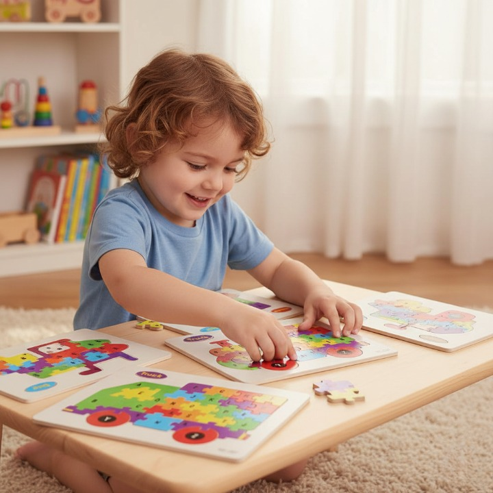 Wooden Alphabet Puzzle Board – Premium A-Z English Letters Learning Toy for Kids, Early Literacy, Cognitive Development, and Creative Play View Gallery - Pakistan