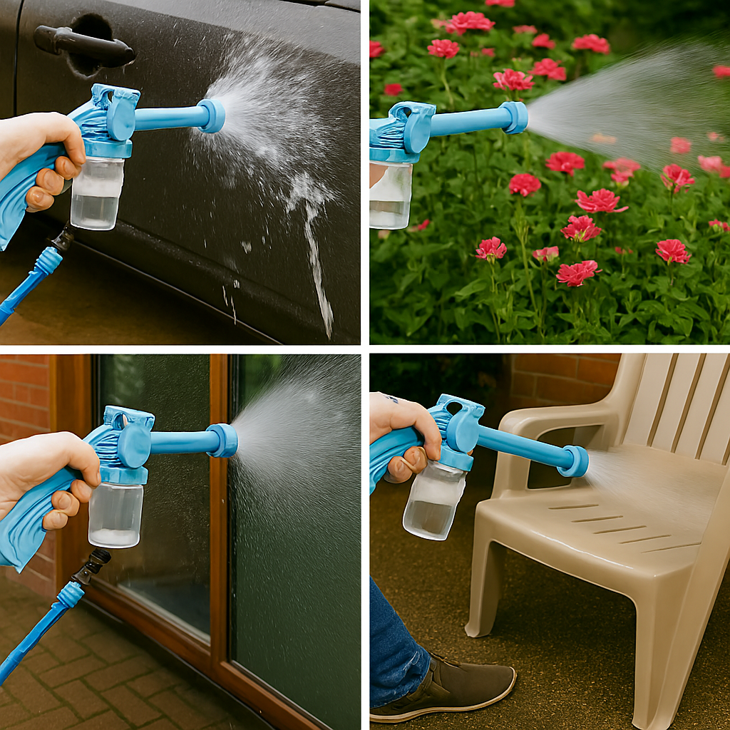 Jet Water Canon 8 In 1 Turbo Water Spray – For Car &amp; Bike Washing, Gardening - Best Quality Water Spray ( Random Color ) View Gallery - Pakistan