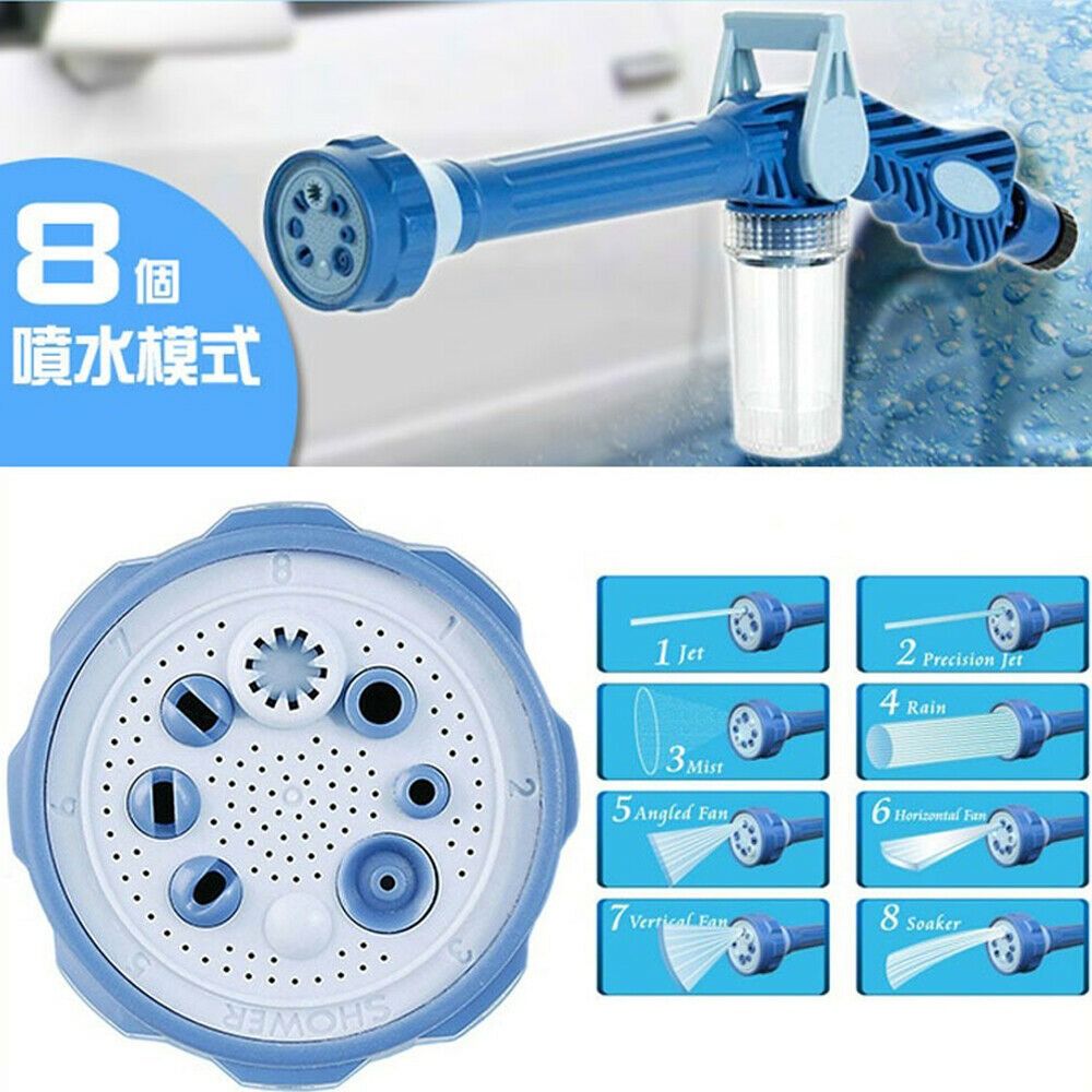 Jet Water Canon 8 In 1 Turbo Water Spray – For Car &amp; Bike Washing, Gardening - Best Quality Water Spray ( Random Color ) View Gallery - Pakistan