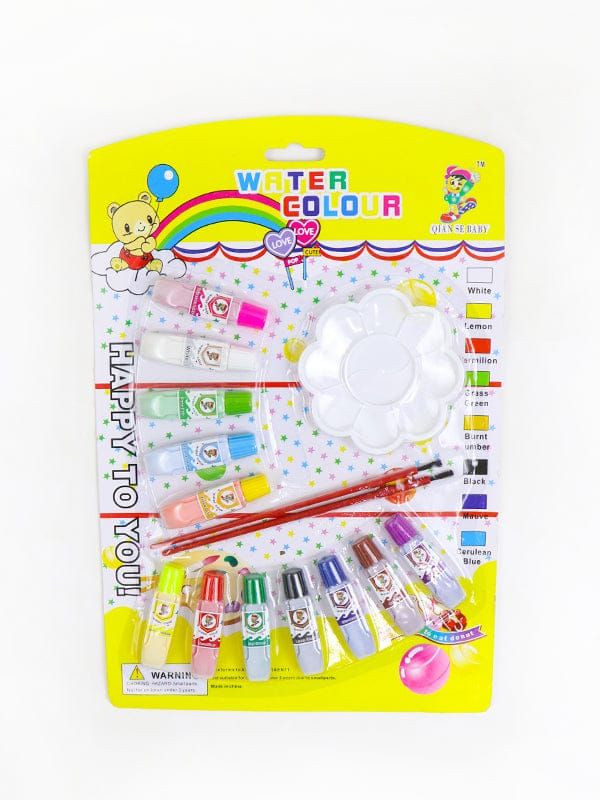 Water Color Painting Set with Brushes and Palette – Vibrant Watercolor Paints, High-Quality Brushes, and Mixing Palette for Artists, Students, and Hobbyists View Gallery - Pakistan
