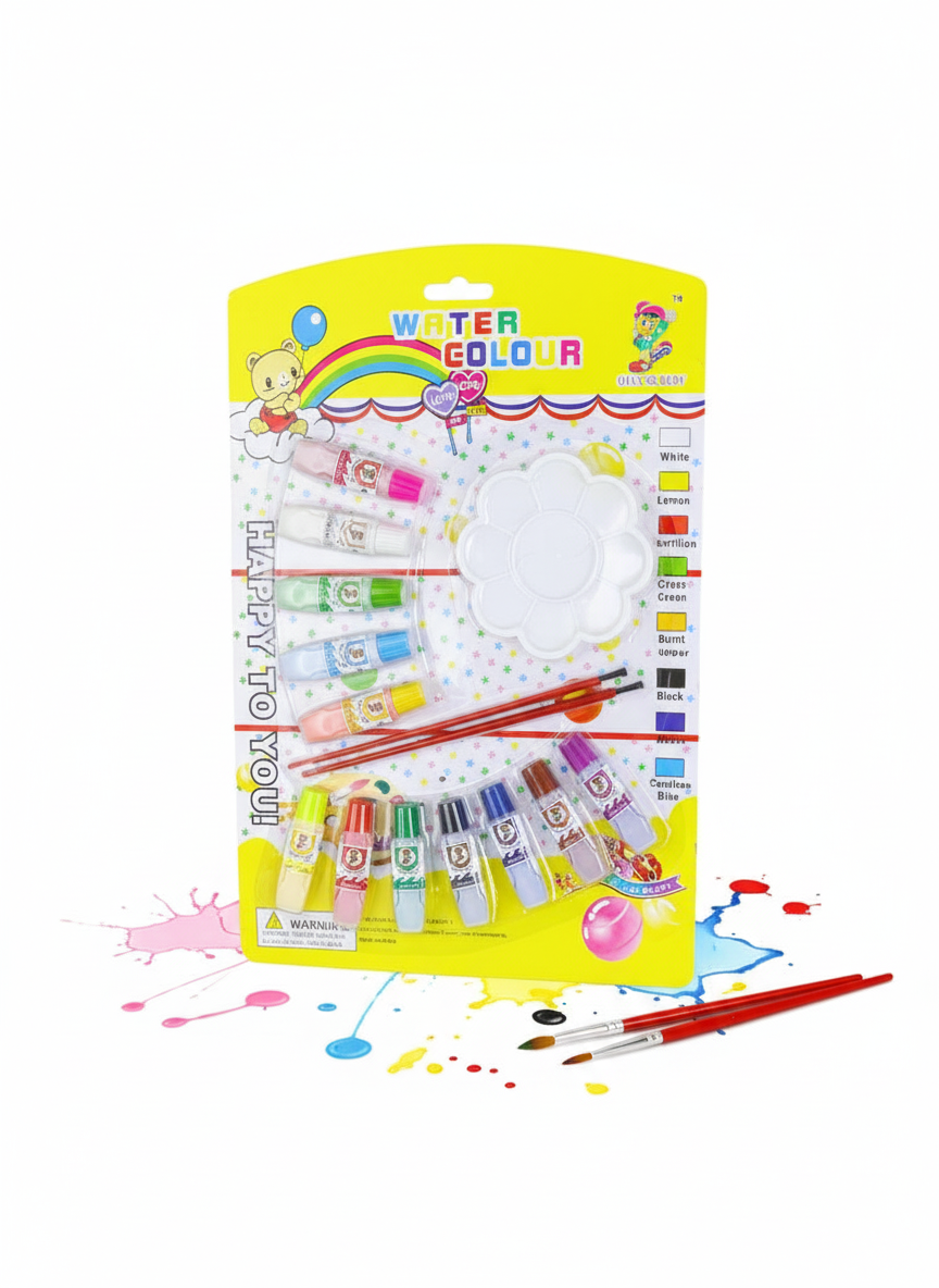 Water Color Painting Set with Brushes and Palette – Vibrant Watercolor Paints, High-Quality Brushes, and Mixing Palette for Artists, Students, and Hobbyists View Gallery - Pakistan