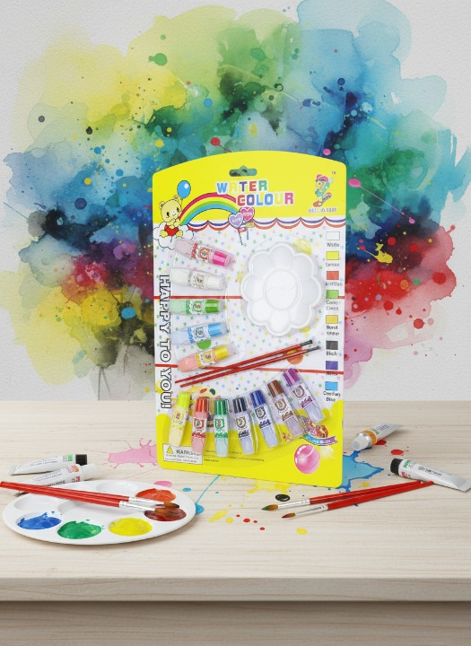 Water Color Painting Set with Brushes and Palette – Vibrant Watercolor Paints, High-Quality Brushes, and Mixing Palette for Artists, Students, and Hobbyists View Gallery - Pakistan