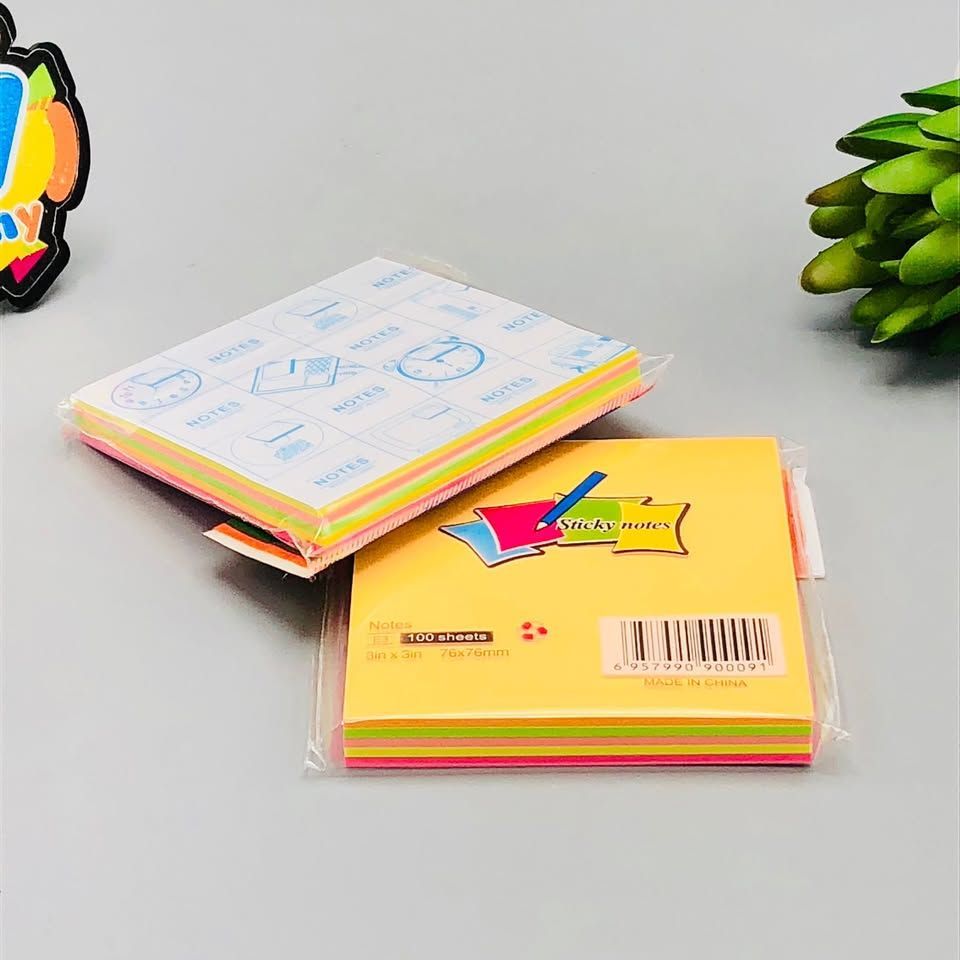 3x3 Inches Sticky Notes Pack – 100 Sheets Per Pad, Strong Adhesive Backing, Easy to Write On, Peel-Off Convenience, Perfect for Home, Office, and School Use (Random Color) View Gallery - Pakistan