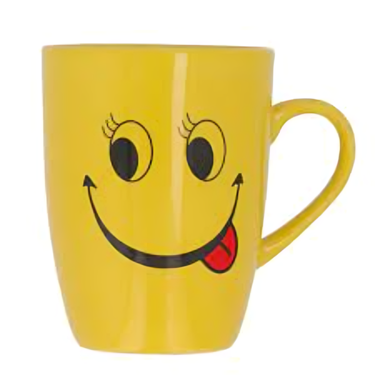 Smart and Cute Emoji Ceramic Smiley Cup with Spoon – Stylish Tea and Coffee Mug, Perfect Gift for Birthday, Celebration, and Decoration (Random Designs) View Gallery - Pakistan