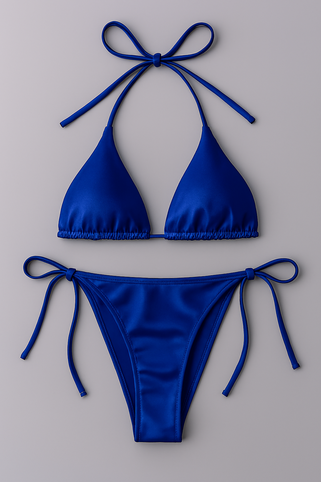 Women’s Bikini Set – Halter Neck Triangle Top &amp; Adjustable Side-Tie Bottom | Stylish Swimwear for Beach &amp; Pool View Gallery - Pakistan
