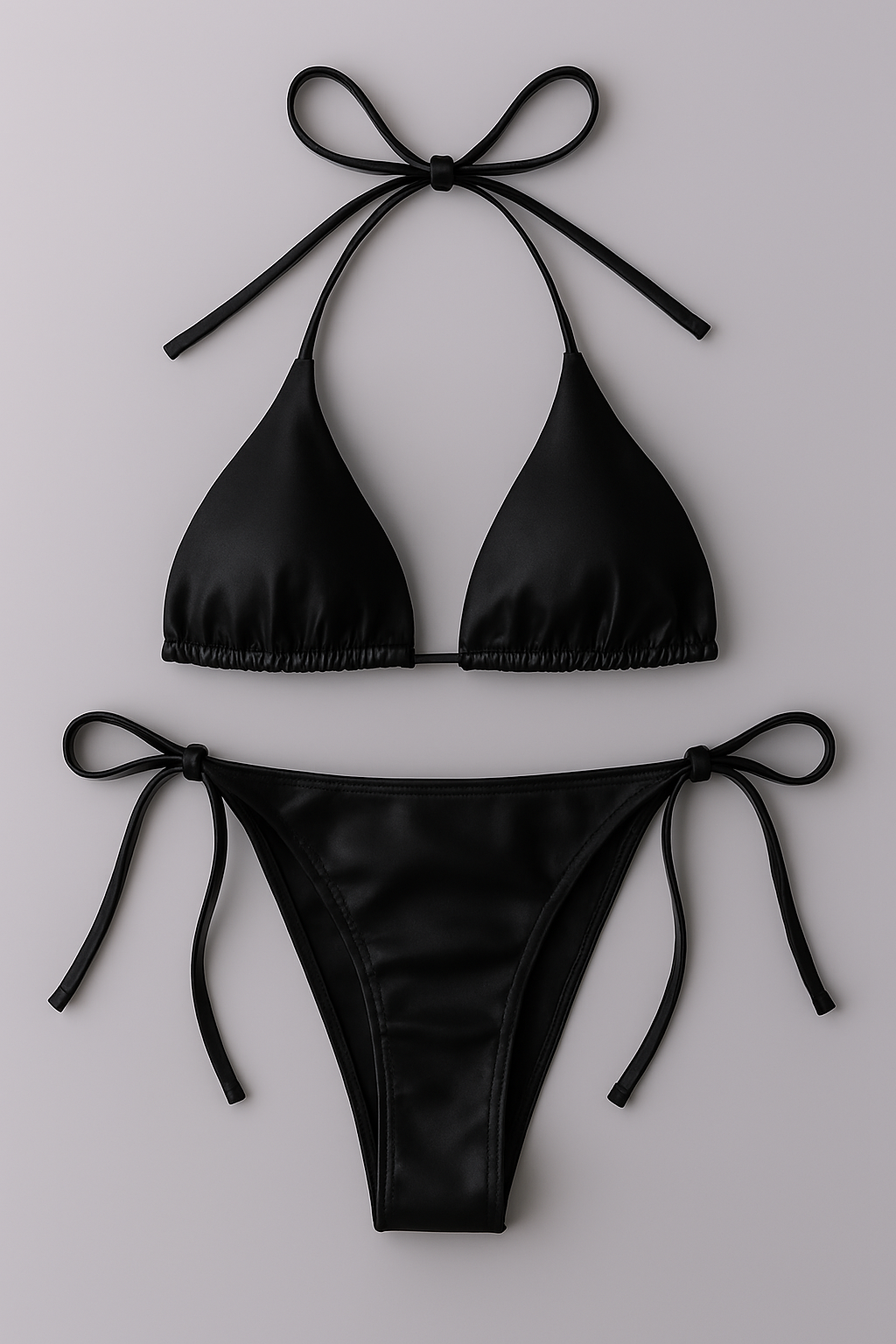 Women’s Bikini Set – Halter Neck Triangle Top &amp; Adjustable Side-Tie Bottom | Stylish Swimwear for Beach &amp; Pool View Gallery - Pakistan