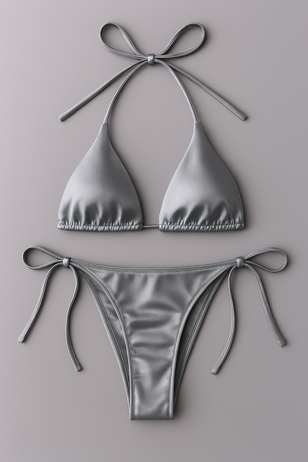 Women’s Bikini Set – Halter Neck Triangle Top &amp; Adjustable Side-Tie Bottom | Stylish Swimwear for Beach &amp; Pool View Gallery - Pakistan
