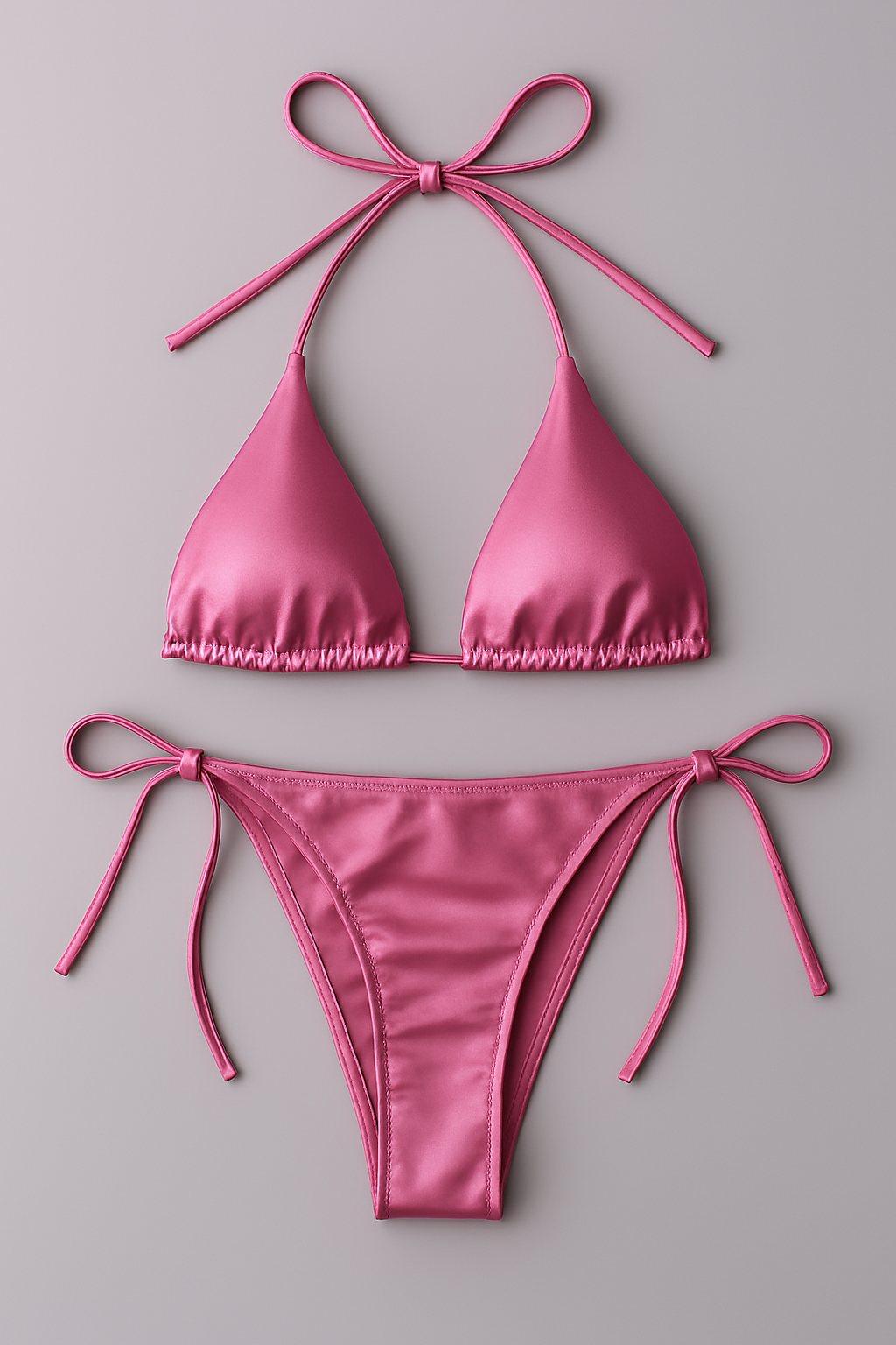Women’s Bikini Set – Halter Neck Triangle Top &amp; Adjustable Side-Tie Bottom | Stylish Swimwear for Beach &amp; Pool View Gallery - Pakistan