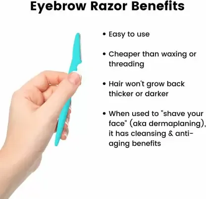 Tinker Eyebrow and Face Razor Set – Pack of 3 Plastic Razors for Precise and Gentle Hair Removal(Random Color) View Gallery - Pakistan