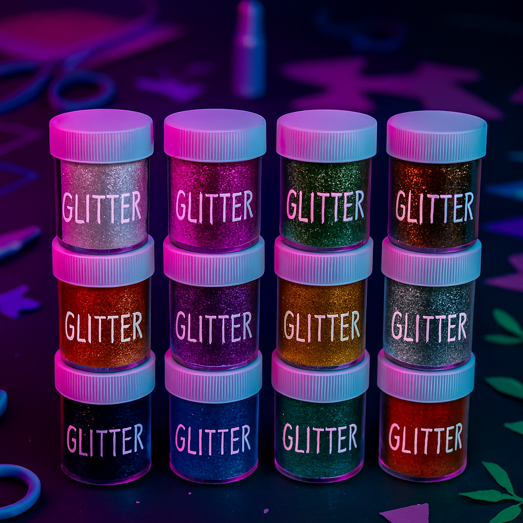Glitter Powder Bottle Set – Pack of 12 Different Colors, High-Quality Craft Glitter for DIY, Nail Art, and Decorations View Gallery - Pakistan