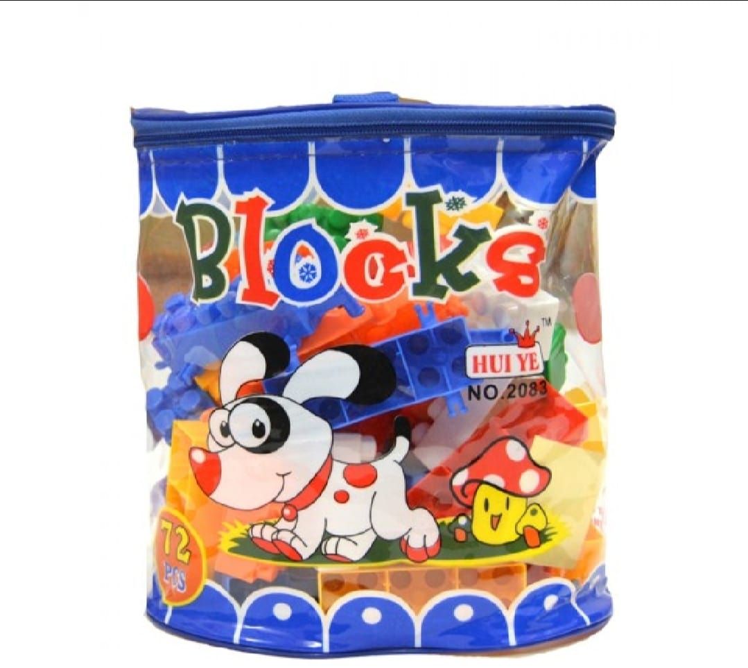 Building Blocks Toy Pack for Kids – 72 Pieces Multicolor Educational Blocks, 1 x 1 Size, Durable PVC Material - Game For Kids View Gallery - Pakistan