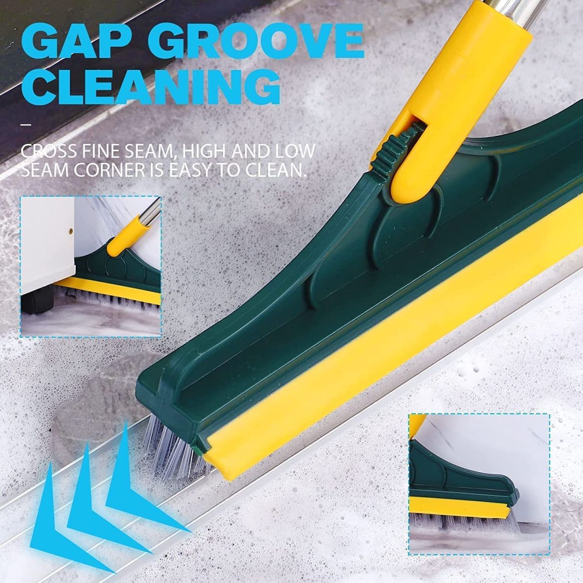 2 In 1 Floor Cleaning Brush Bathroom Tile Windows Floor Cleaning Brush With 120° Rotatable Head – Multipurpose Bathroom Floor Cleaning Brush – Floor Brush Scrubber | Floor Cleaning Brush