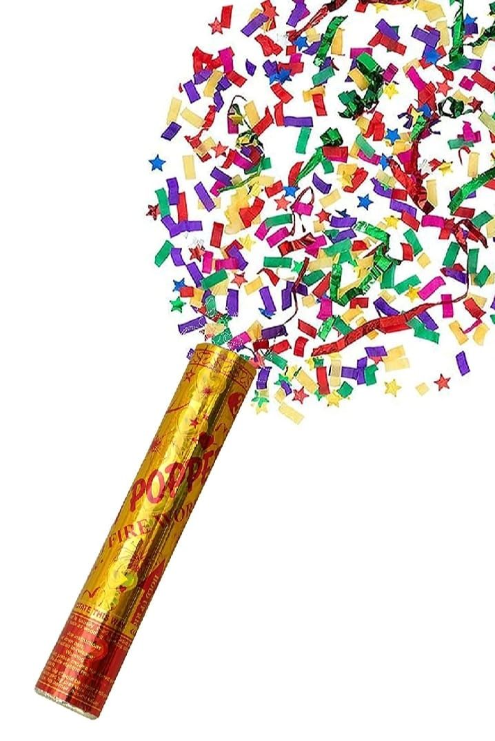 Pack of 2 Party Popper Confetti Filled Rose Party Popper for Birthday, Anniversary, Wedding, Welcome Party, Baby Shower, New Year Celebration and Other Events View Gallery - Pakistan