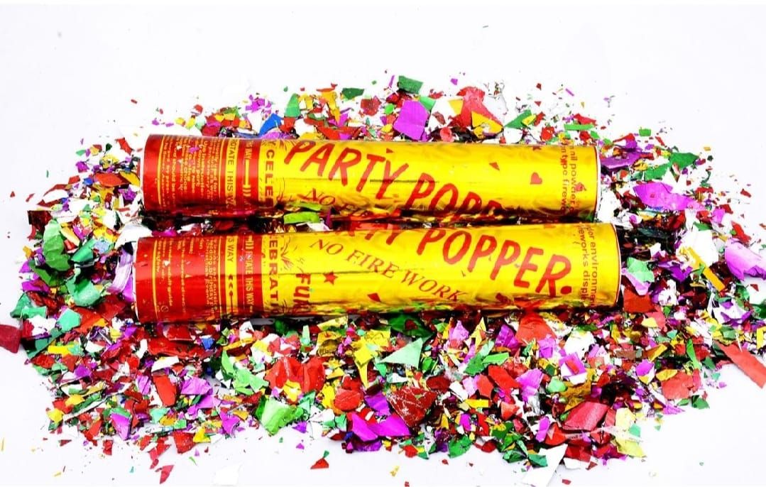 Pack of 2 Party Popper Confetti Filled Rose Party Popper for Birthday, Anniversary, Wedding, Welcome Party, Baby Shower, New Year Celebration and Other Events View Gallery - Pakistan