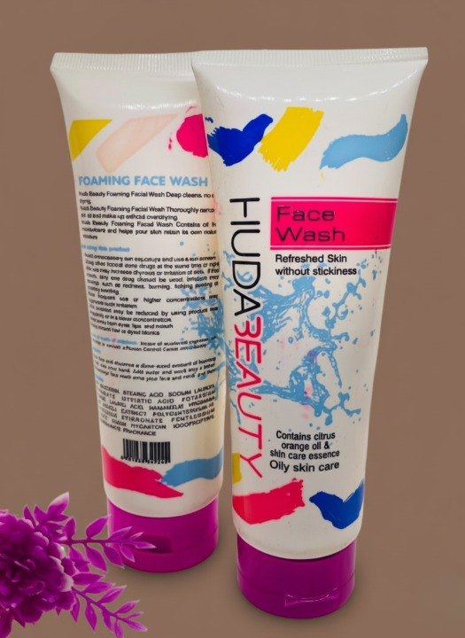 Huda Beauty Face Wash 100ml – Gentle Liquid Cleanser for Oily Skin, Deep Cleansing &amp; Refreshing Daily Skincare Formula View Gallery - Pakistan