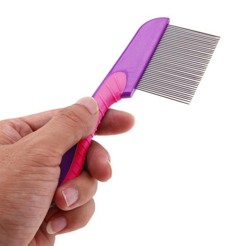 100% Stainless Steel Needles Anti Lice Comb – Ergonomic Handle, Safe Rounded Tips, Reusable &amp; Clinically Proven for Men &amp; Women (Random color) View Gallery - Pakistan