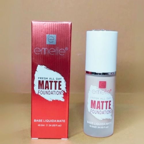 Emelie Liquid Matte Foundation – Long-Lasting, SPF 25, 2-in-1 Coverage - Shade 1 40 ML View Gallery - Pakistan