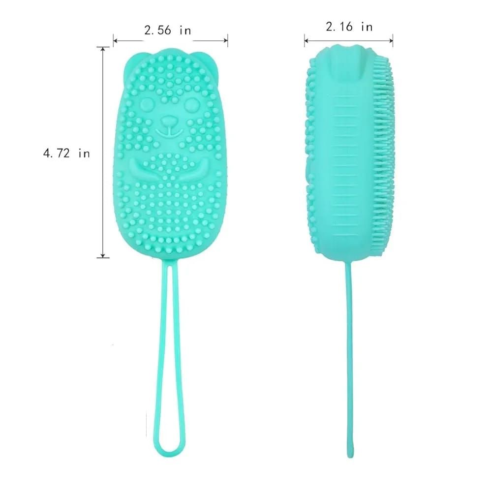 Bubble Bath Brush – Double-Sided Silicone Body Brush with Quick Foaming Sponge, Gentle Exfoliation &amp; Massage for All Skin Types View Gallery - Pakistan