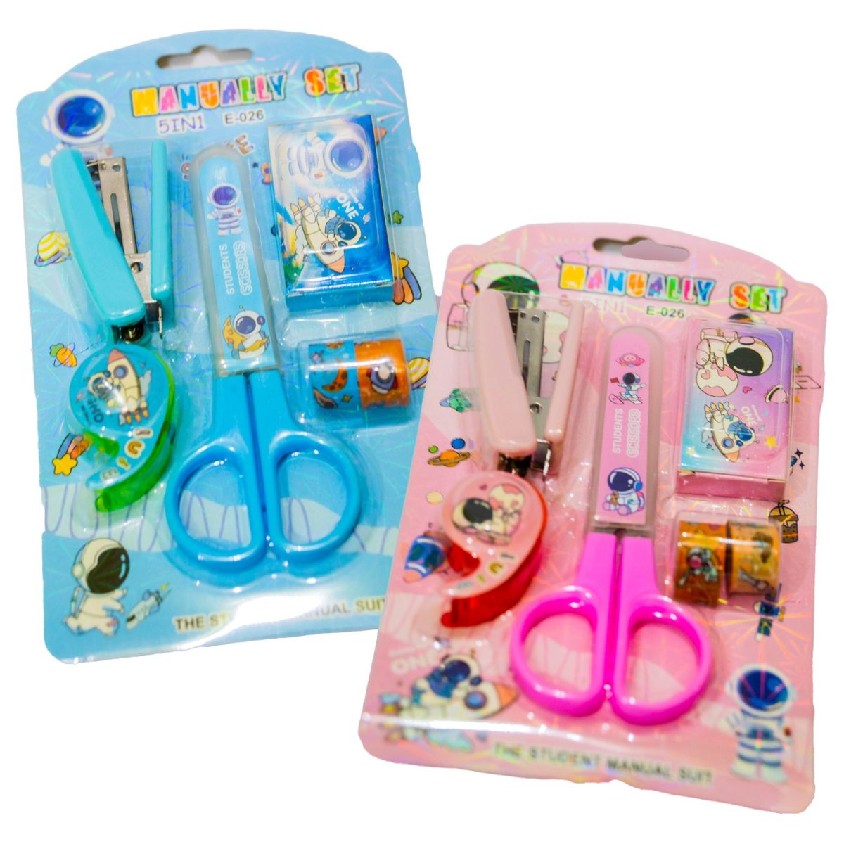 Space-Themed Stationery Set for Students and Office Use – 6-Piece Desk Organizer Kit with Stapler, Staple Pins, Scissors, Mini Washi Tapes, and Tape Dispenser – Creative Back-to-School and Gift Set (Random Color) View Gallery - Pakistan