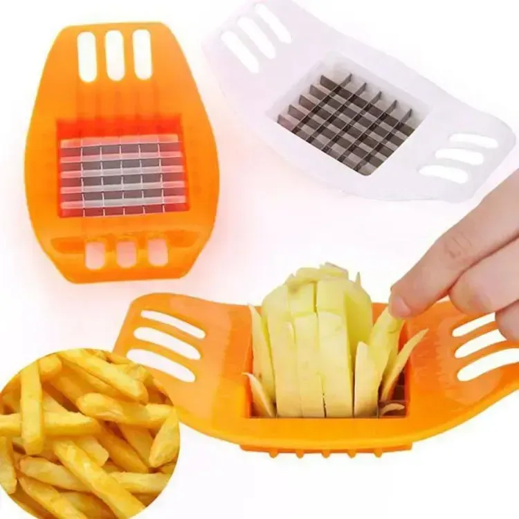 Multifunctional Potato Cutter and French Fry Maker – Stainless Steel Vegetable and Fruit Slicer, Chopper, Dicer, Kitchen Tool for Cutting Fries, Chips, and Healthy Snacks – Durable ABS Handle with 36-Blade Grid (Random Color) View Gallery - Pakistan