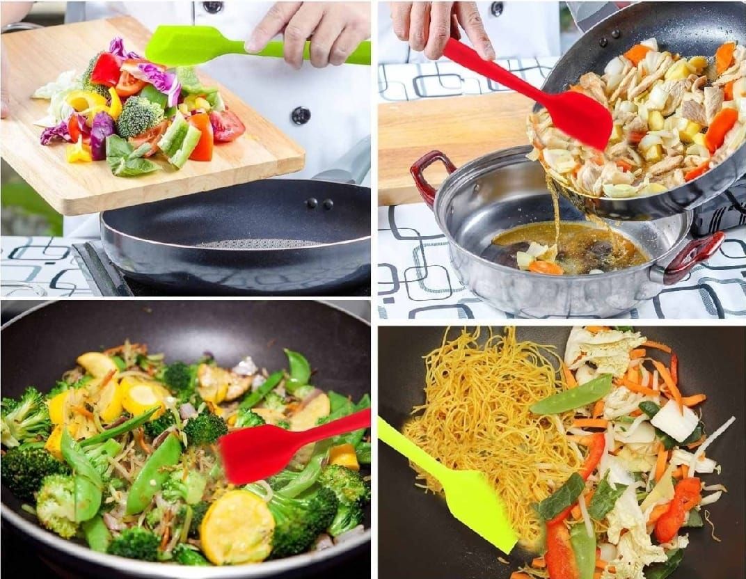 Silicone Spatula 8-Inch – Heat Resistant, Non-Stick Flexible Rubber Scraper Spoon for Kitchen Use View Gallery - Pakistan
