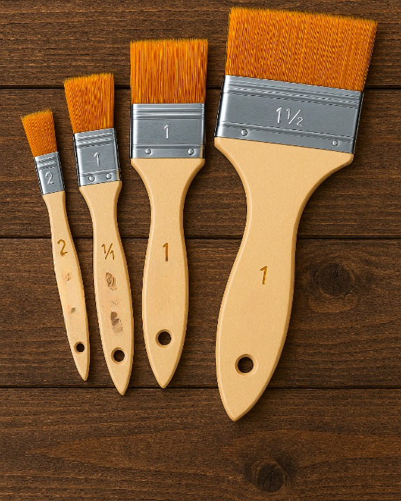 Pack of 4 Nylon Hair Wide and Thin Gesso Base Brushes – Premium Paint Brushes Set for Artists View Gallery - Pakistan
