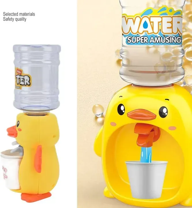 Mini Duck Water Dispenser Toy Drinking Fountain – Cute Yellow Duck Design with Realistic Water Flow, Eco-Friendly ABS Material, Battery Operated Kids Pretend Play Toy Gift with Cups for Boys and Girls, Age 3+ View Gallery - Pakistan