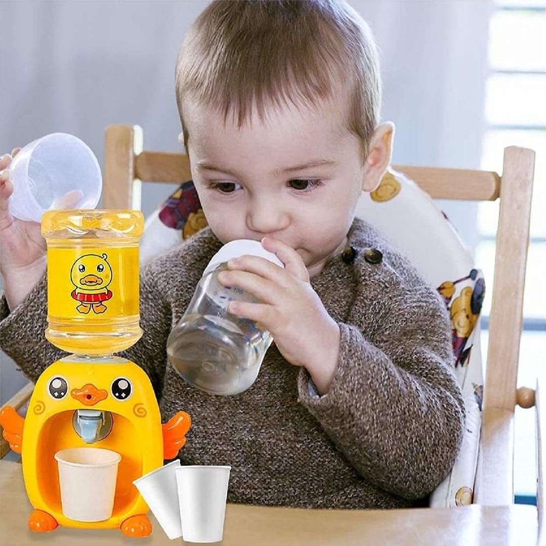 Mini Duck Water Dispenser Toy Drinking Fountain – Cute Yellow Duck Design with Realistic Water Flow, Eco-Friendly ABS Material, Battery Operated Kids Pretend Play Toy Gift with Cups for Boys and Girls, Age 3+ View Gallery - Pakistan