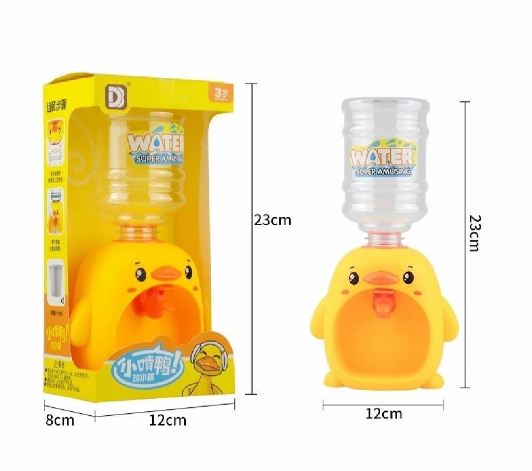 Mini Duck Water Dispenser Toy Drinking Fountain – Cute Yellow Duck Design with Realistic Water Flow, Eco-Friendly ABS Material, Battery Operated Kids Pretend Play Toy Gift with Cups for Boys and Girls, Age 3+ View Gallery - Pakistan