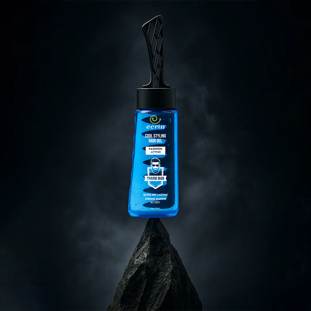 ECRIN Cool Styling Hair Gel with Active Collagen | Strong Hold, No Flakes, Nourishing Formula for All Hair Types, Daily Use Gel with Refreshing Cool Effect (280ml) View Gallery - Pakistan