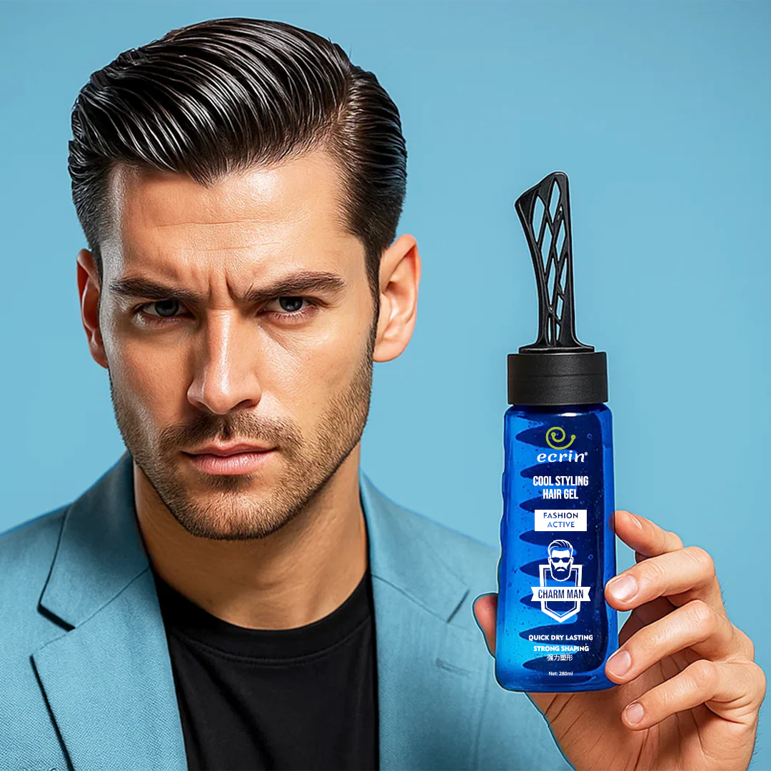 ECRIN Cool Styling Hair Gel with Active Collagen | Strong Hold, No Flakes, Nourishing Formula for All Hair Types, Daily Use Gel with Refreshing Cool Effect (280ml) View Gallery - Pakistan